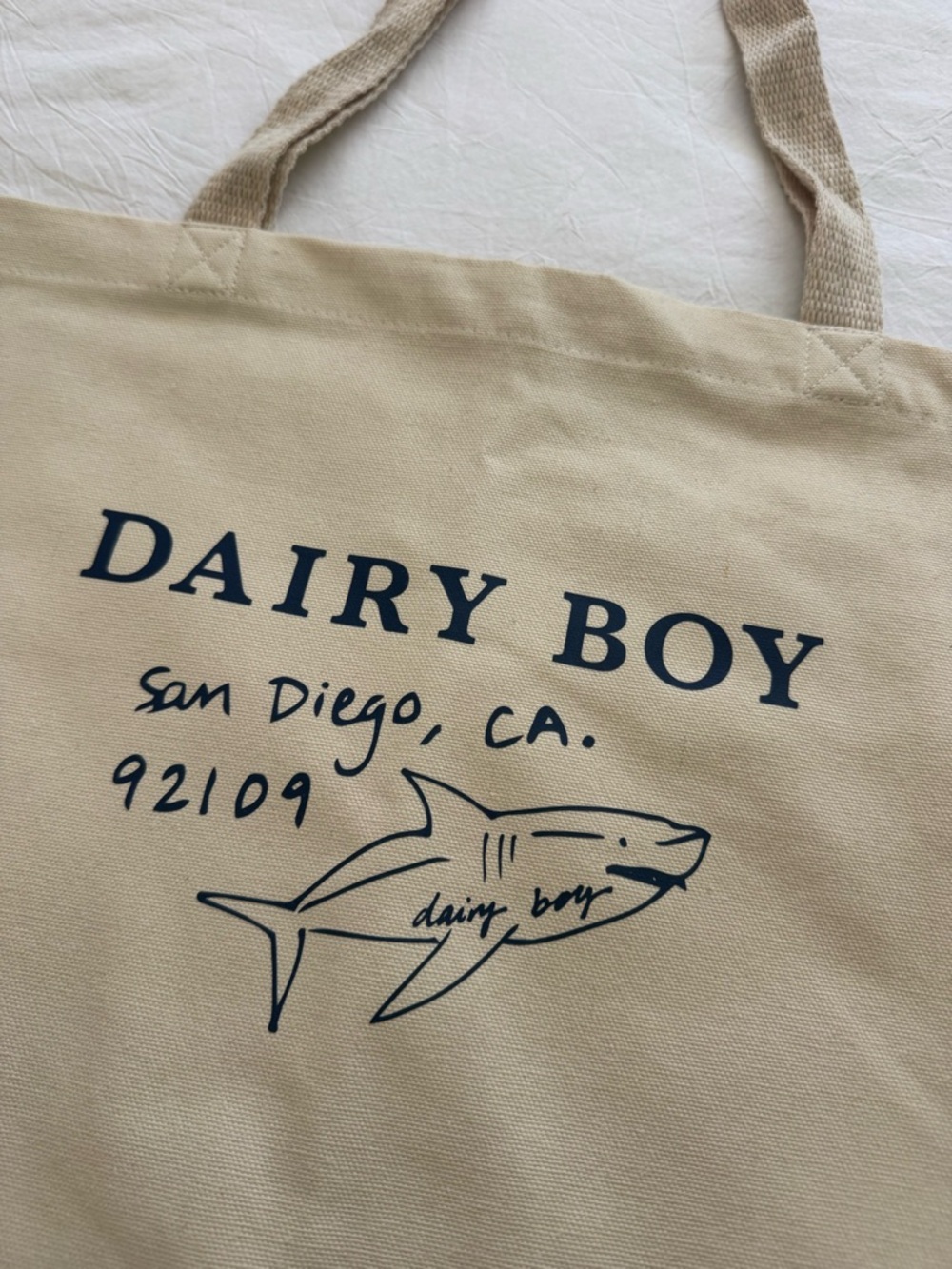 Dairy Boy San Diego Pop up - Study Break Beach Tote in Sandcastle